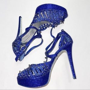 Royal Blue Strappy Heels 